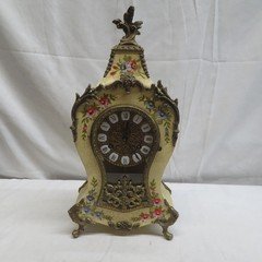 Vintage Franz Hermle Boulle Mantel Clock Louis XV French Style 8 Day Mechanical