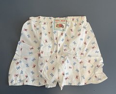Vintage Fruit of the Loom Boys Boxer Short Size 12 Cotton Print USA 70s New