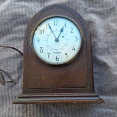 Vintage Hamilton-Sangamo Electric Clock Style 448 WORKING 60Hz Mod Wood Case