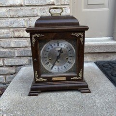 Vintage Hamilton Triple Chime Mantel Clock Hermle 341-020 German Movement 