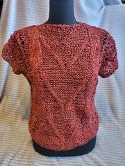 Vintage Handmade Leather Knit Sweater Top Boho Festival Wearable Art Turkey M