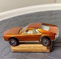 Vintage Hot Wheels Redline 1969 BOLD Orange Custom AMX - LIGHTS OUT! NEAR MINT!