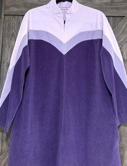 Vintage Housecoat Nap Dress  Vanity Fair  Velour Bathrobe Purple 60s 70s Sz M