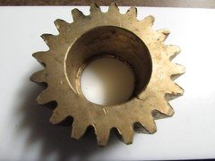 Vintage Industrial Machine Age Brass Cog/ Gear Lamp Piece Steampunk Art 