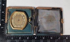 Vintage IOCO Travel Clock in Case for Parts or Repairs