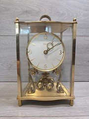 Vintage Kundo 400-Day Anniversary Clock - Brass & Glass - Working With Key