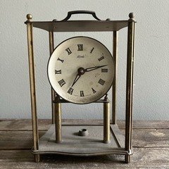 Vintage Kundo Kieninger & Obergfell Brass 400-Day Anniversary Clock PARTS ONLY