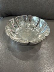 Vintage L. Maciel Mexican .925 Sterling Silver Scalloped Bowl 126g