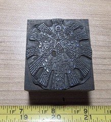 Vintage Letterpress Printing Block Angel Star Christmas? Religious?