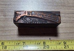 Vintage Letterpress Printing Block Sherwin Williams Paint & Varnish Advertising