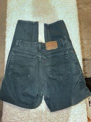 Vintage Levi's Women's 515 500 Series Dark Green Wash Denim Slim Straight Jeans