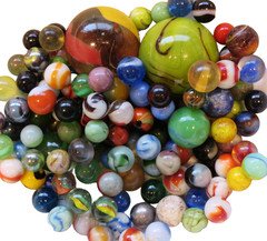 Vintage Lot of UNSORTED ~ 140+ / 2  lbs + Marbles Estate Sales Few Large Sizes
