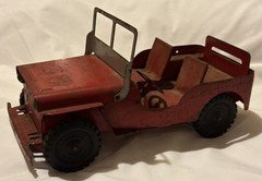 Vintage Marx Willys Pressed Steel Jeep - Made In USA