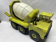 Vintage Mighty Tonka Cement Mixer Vehicle Toy Lime Green