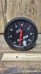 Vintage Moroso Cable Drive 9000 RPM Tachometer 4" 