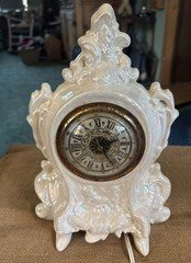 Vintage Narco Ceramic Mantle Clock /Holland Mold For Parts