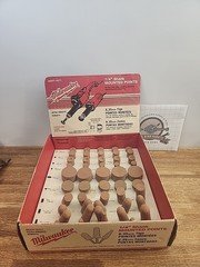 Vintage NOS Milwaukee 1/4” Shank Mounted Points Stones Store Display