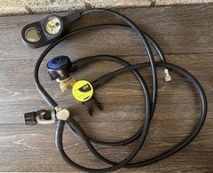 Vintage Oceanic Scuba Regulator Set Alpha Slim Octo DataMax Sport Console