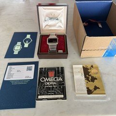 VINTAGE OMEGA CALIBRE 1602 DIGITAL MENS WATCH (1977) Stainless Steel Band 40mm