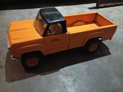 Vintage Orange/Black Tonka Pickup Truck Nice #11060 Frame Pressed Steel complete