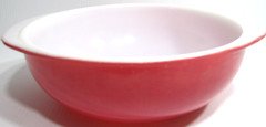 Vintage Pyrex Glass Casserole Dish #024 Flamingo Pink Round 2 Quart NO LID 36
