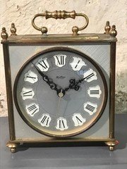 Vintage Quartz Battery Operated  Bentima Carriage Desk Clock