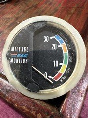 VINTAGE RAC MILEAGE MONITOR 2" VACUUM GAUGE 0-30 Hot Rod Rat Rod Untested