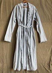 Vintage Ralph Lauren Plaid Cottage Core Prairie Sleepwear Robe Sz Medium USA