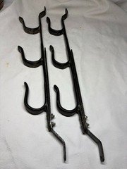 Vintage Rear Window Truck 3 Rifle Rack Rubber Coated Adjustable