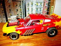 VINTAGE Scalextric 2004 Ford Mustang Hot Rod DRAGSTER 1/32 SCALE~VG CONDITION