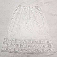 Vintage Sears Women's White Half Slip L Regular 100% Nylon Anti-Cling Lace