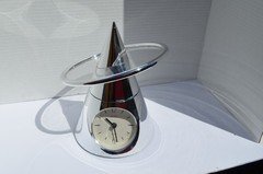 Vintage Seiko QBY201S Postmodern Cone Clock Space Age Memphis Style Complete Box