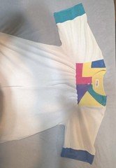 Vintage Shadowline Towel Robe 80s Terry Cloth Material Geometric Pattern