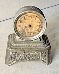 Vintage Spelter Souvenir Clock Sanctuary of Our Lady of Lourdes, France