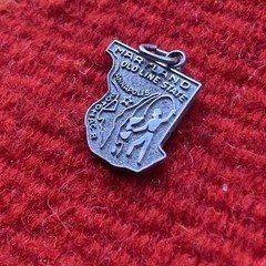 Vintage Sterling R.L. Griffith,  Maryland State Charm Pendant, Travel, 1.4g