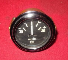 Vintage Stewart Warner 2 1/8" 0 - 30 ampere amp gauge Excellent condition 1969