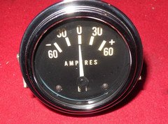 Vintage Stewart Warner 2 1/8" 0 - 60 ampere amp gauge Excellet condition Van 55