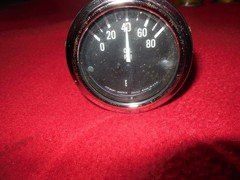 Vintage Stewart Warner 2 1/8" 0 - 80 psi electric oil pressure gauge Gasser