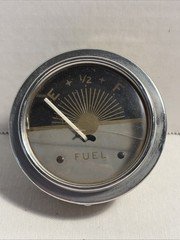Vintage Stewart Warner Fuel Gas Gauge 6V Volt