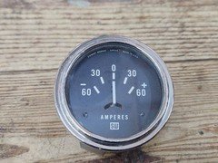 Vintage Stewart Warner Gauge 60 0 60 Amp Amperes USA Hot Rod