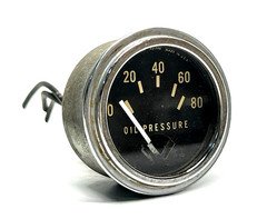 VINTAGE STEWART WARNER OIL PRESSURE GAUGE 431798 RAT ROD HOT ROD
