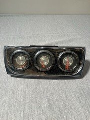 Vintage Stewart Warner Triple Gauge Panel Water Oil Amperes. Not Tested As-Is