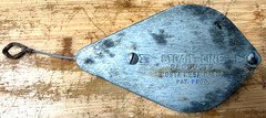 Vintage Strait-Line Products Metal Chalk Line Reel Manual Tool Costa Mesa USA