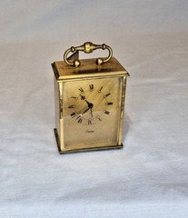 Vintage Swiza Swiss Brass Carriage Alarm Mantel Clock – Mechanical