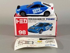 Vintage TOMY Tomica 96-98 Toyota Celica Racing Type w/ Decal Sheet Opening Doors
