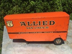 Vintage TONKA Allied Van Lines Semi Truck Trailer Only 1950/60 16"