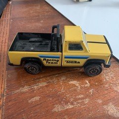 Vintage Tonka Yellow Pick Up Truck with Roll Bar Pressed Steel Toy Made in USA