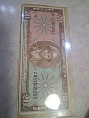 Vintage US $20 Military Payment Certificate Series 681 First printing,not A Copy