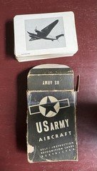 Vintage US Army Military Aircraft Self-ID Flash Spotter Cards WW2 1944 Orig Box