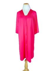 Vintage Vassarette Size XL Pink Tricot Nylon Housecoat Thin